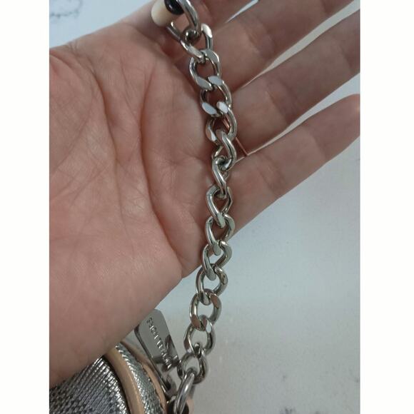 Michael Kors Silver, monogram jet set mini crossbody. Trend, minimalist, regency - Picture 7 of 11